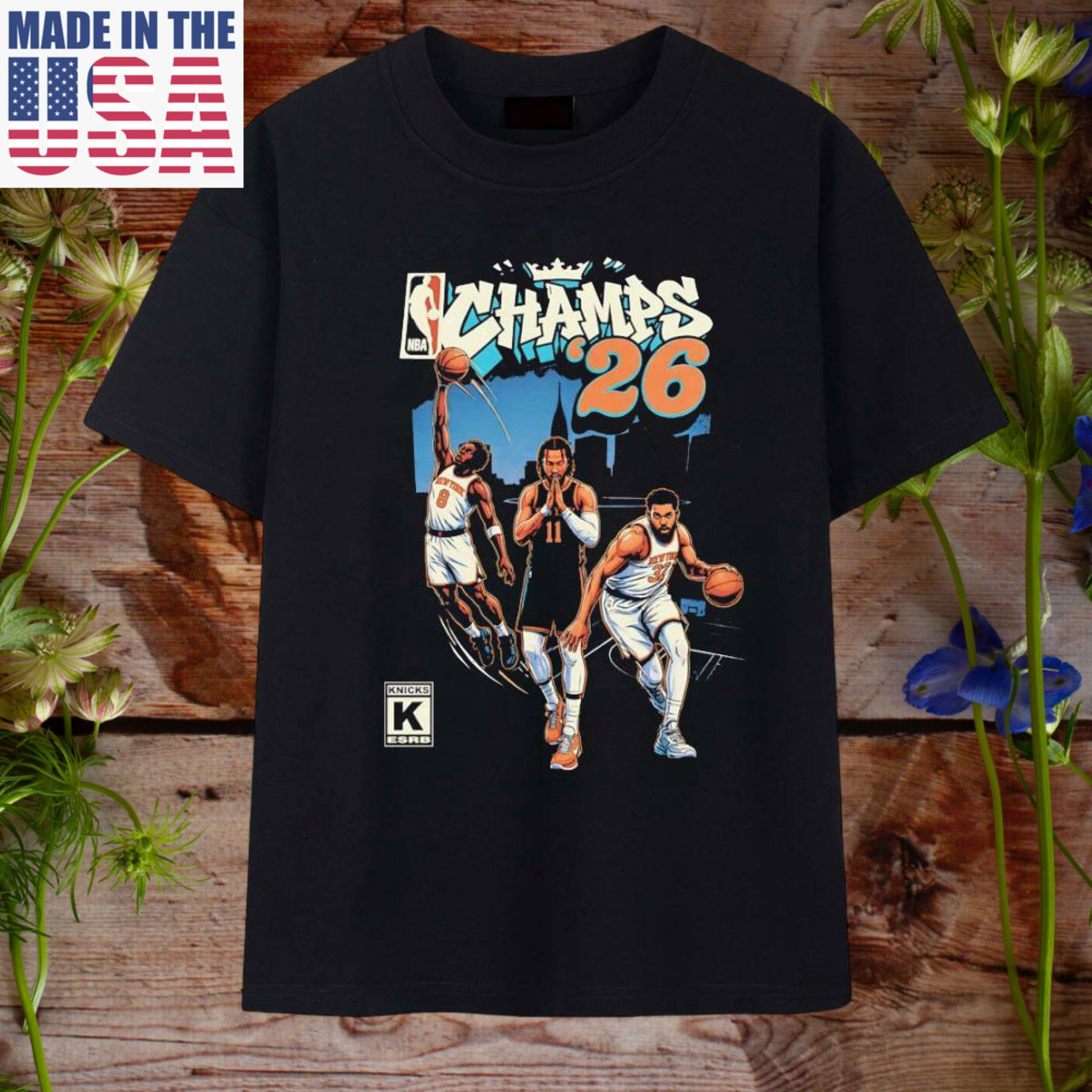 OG Anunoby Jalen Brunson Karl Anthony Towns Knicks Champs T Shirt