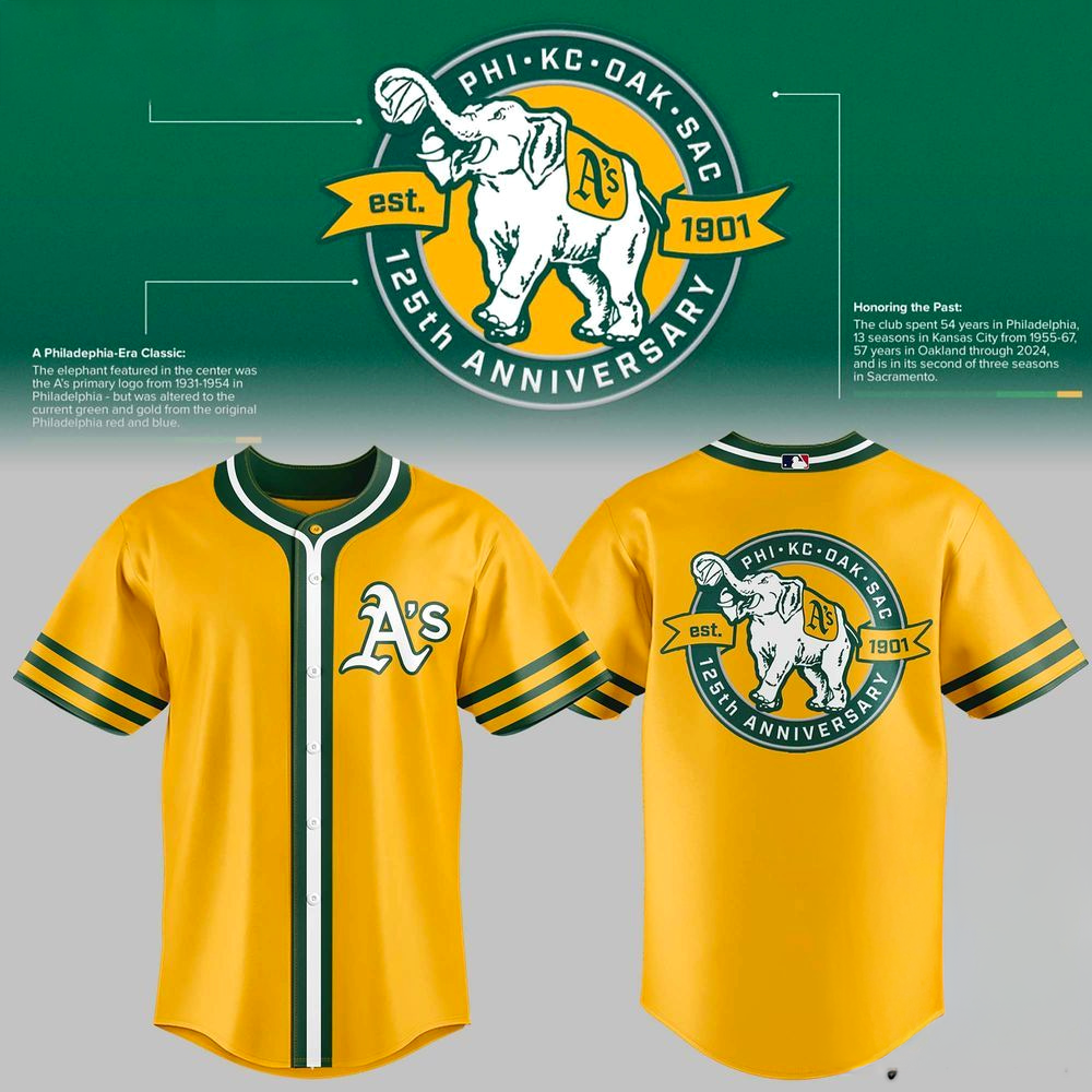 Oakland Athletics 125th Anniversary PHIKCDAKSAC 2026 Jersey