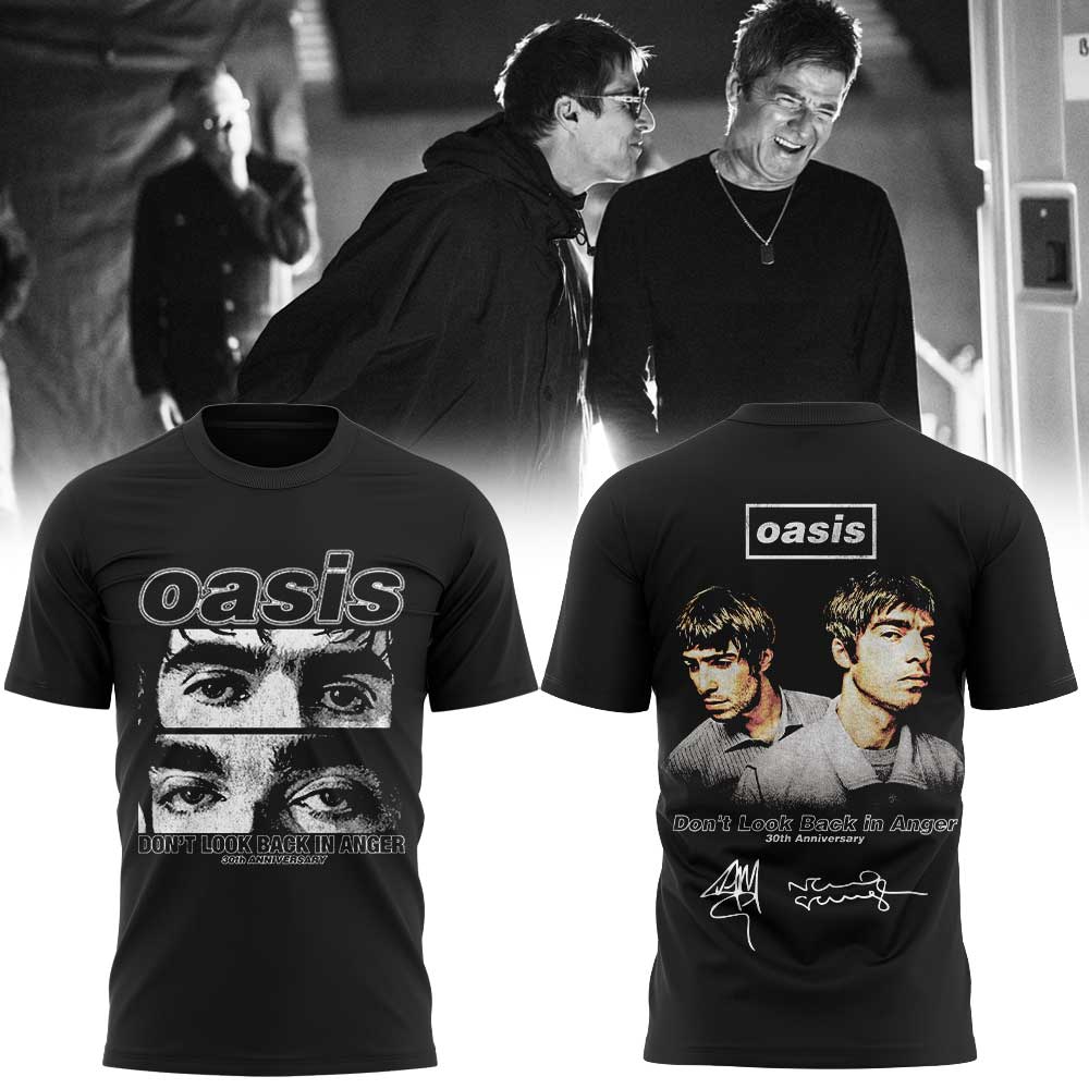 Oasis Dont Look Back In Anger 30th Anniversary Collector T Shirt