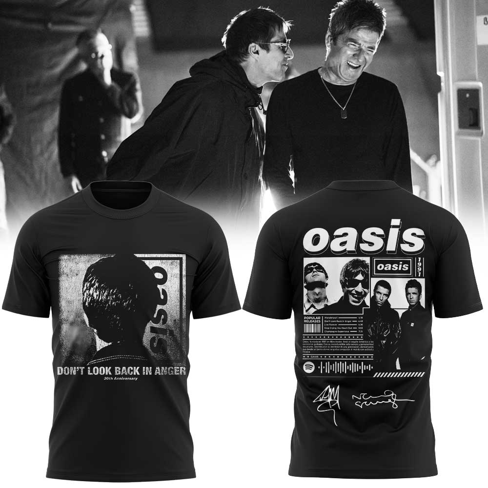 Oasis Dont Look Back In Anger 30th Anniversary Limited Graphic Tee