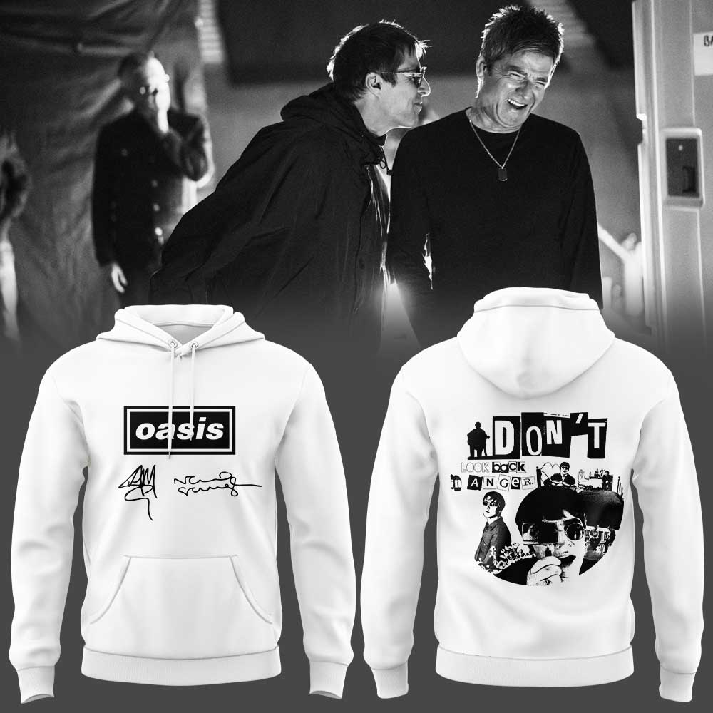 Oasis Dont Look Back In Anger 30th Anniversary Official Hoodie