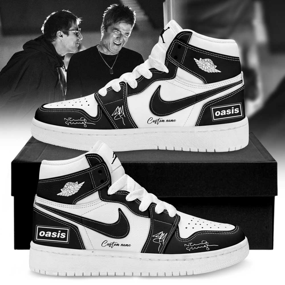Oasis Dont Look Back In Anger Official Signature Custom Sneakers