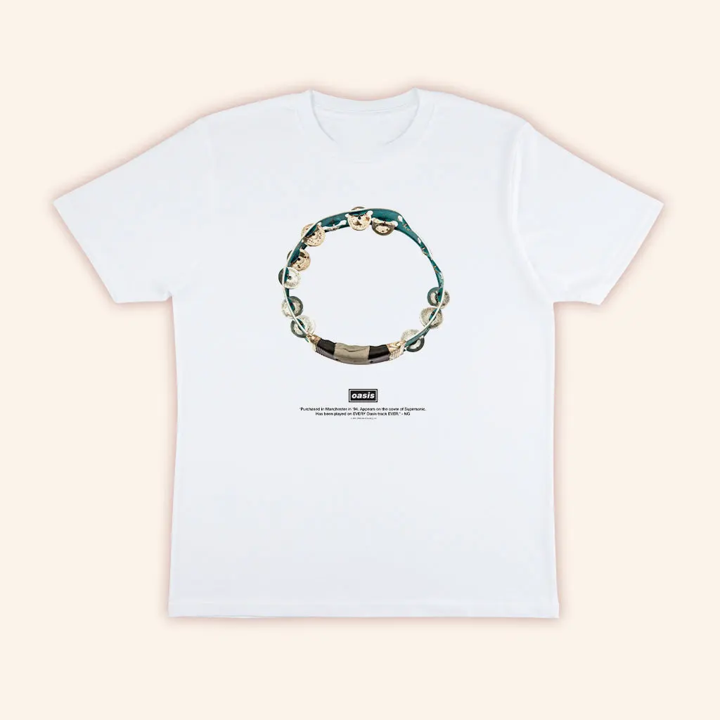 Oasis Merch 2025 DM Tamborine TShirt White Gifts For Her 1