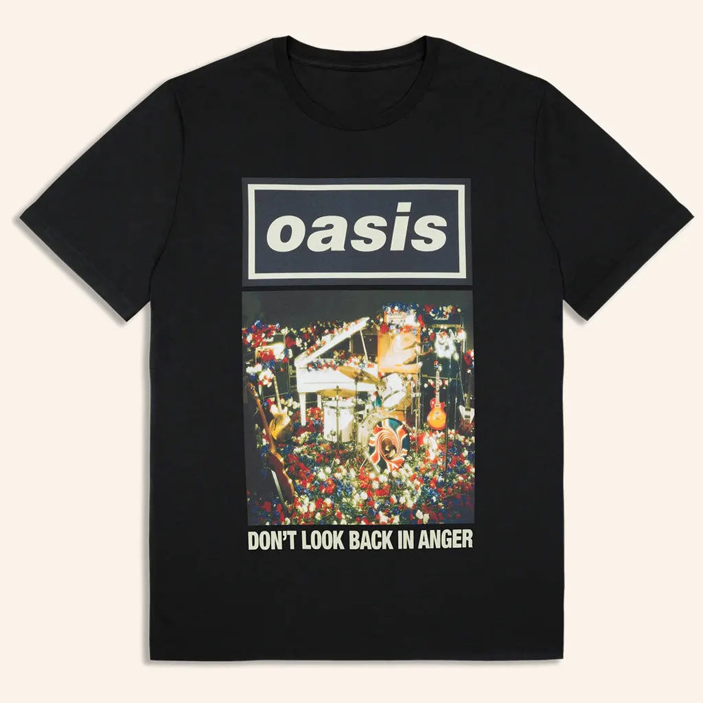 Oasis Merch 2025 Live 25 Dont Look Back In Anger Cover TShirt Black Gifts For Husband