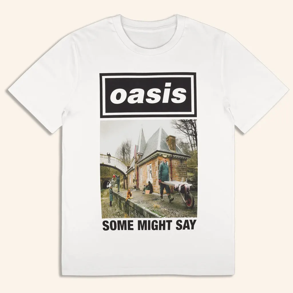 Oasis Merch 2025 Live 25 Some Might Say Cover TShirt White Best Gifts For Fans