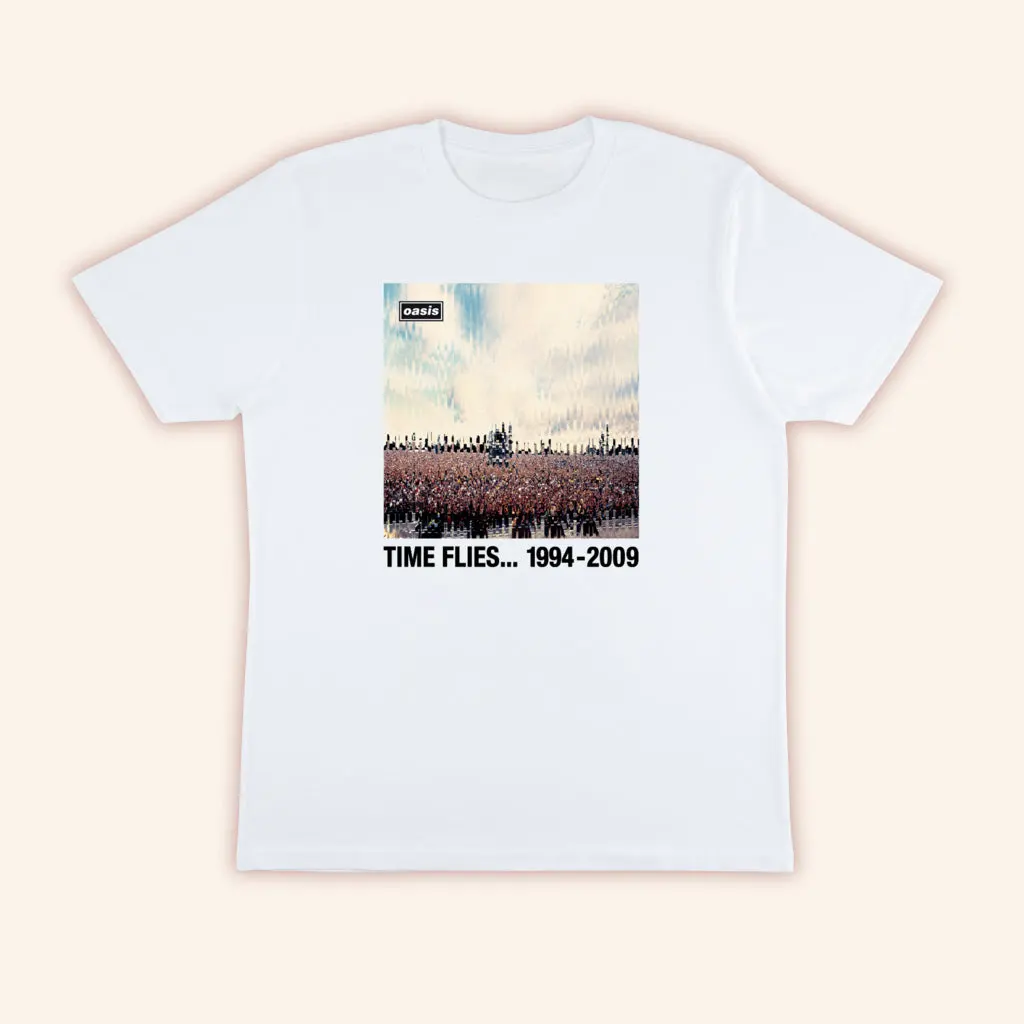 Oasis Merch 2025 Time Flies 15th Anniversary TShirt Gifts For Son