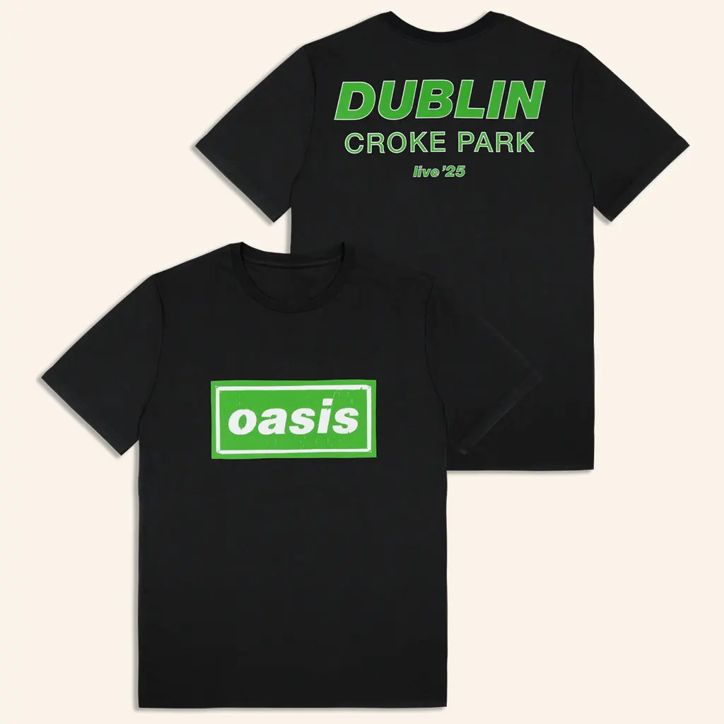 Oasis Merch Live 25 Tour Shirt Live 25 Dublin TShirt Black Best Gifts For Husband