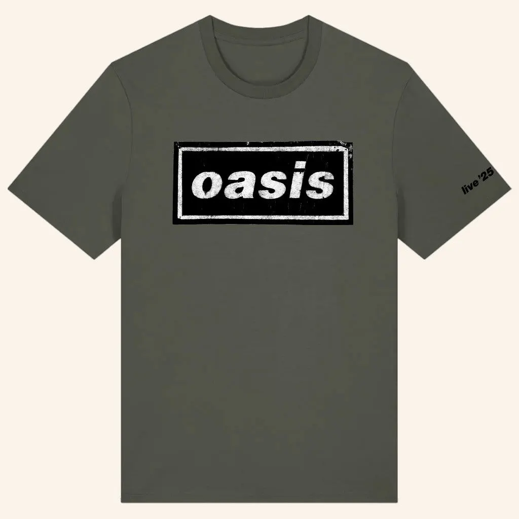 Oasis Merch Live 25 Tour Shirt Live 25 Stencil Logo TShirt Fan Apparel Him Gifts