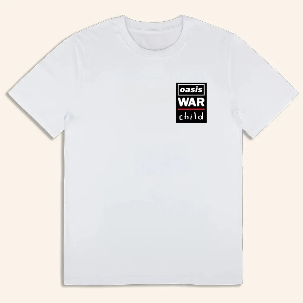 Oasis Merch Live 25 Tour Shirt Live 25 War Child TShirt White Gifts For Besties