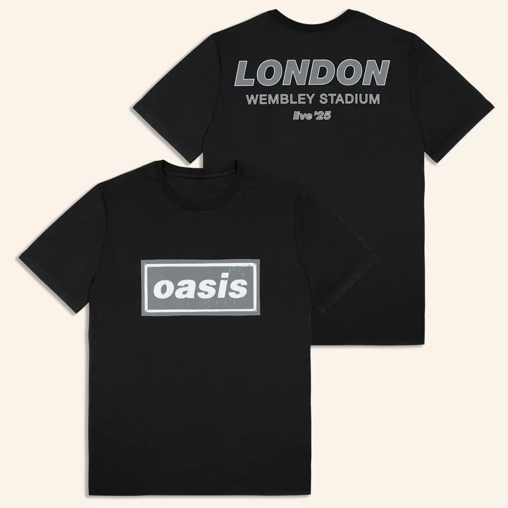 Oasis Tour Merch 2025 Live 25 London TShirt Black Presents For Boyfriend
