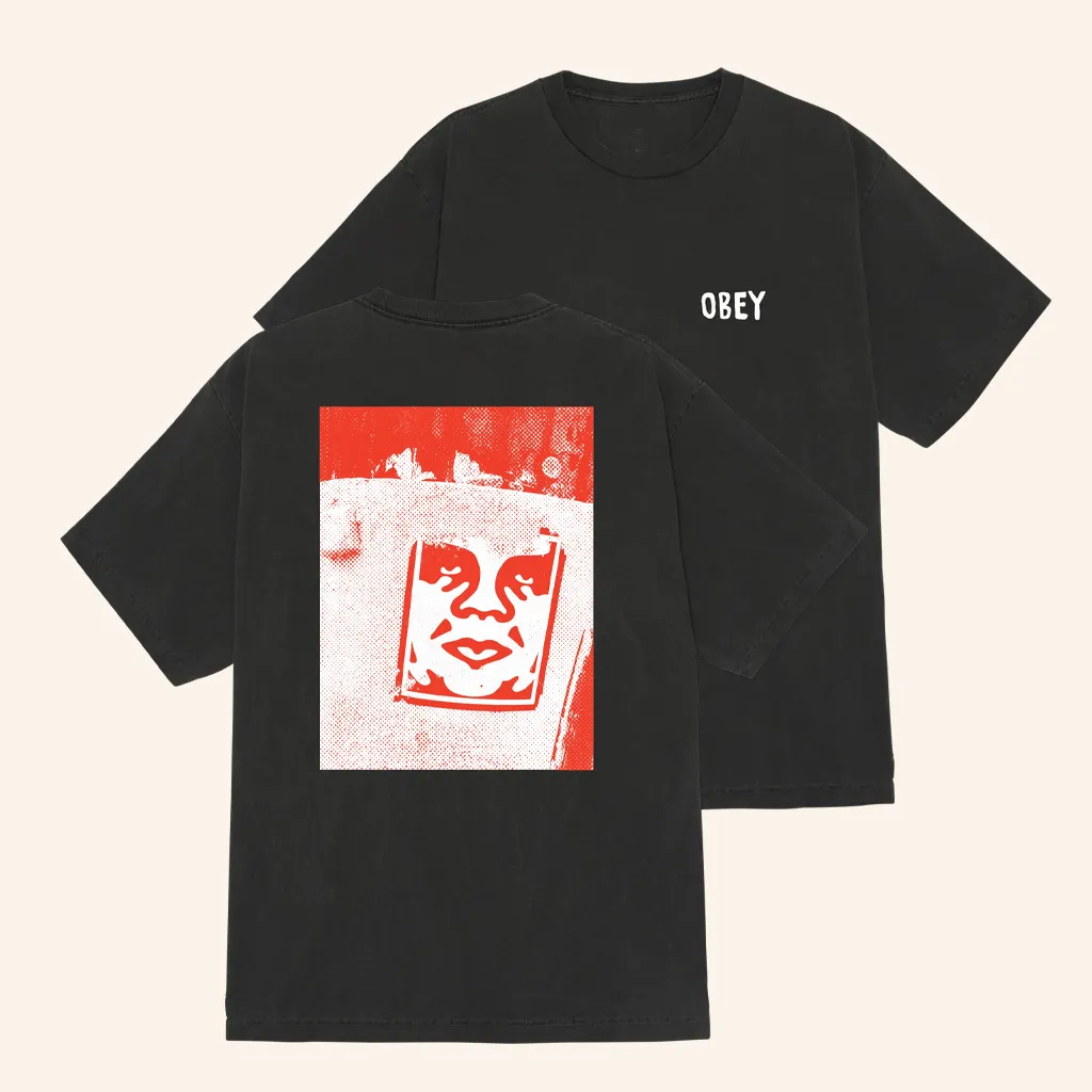 Obey Clothing Merch Icon Photo Pigment TShirt Christmas Present For Dad