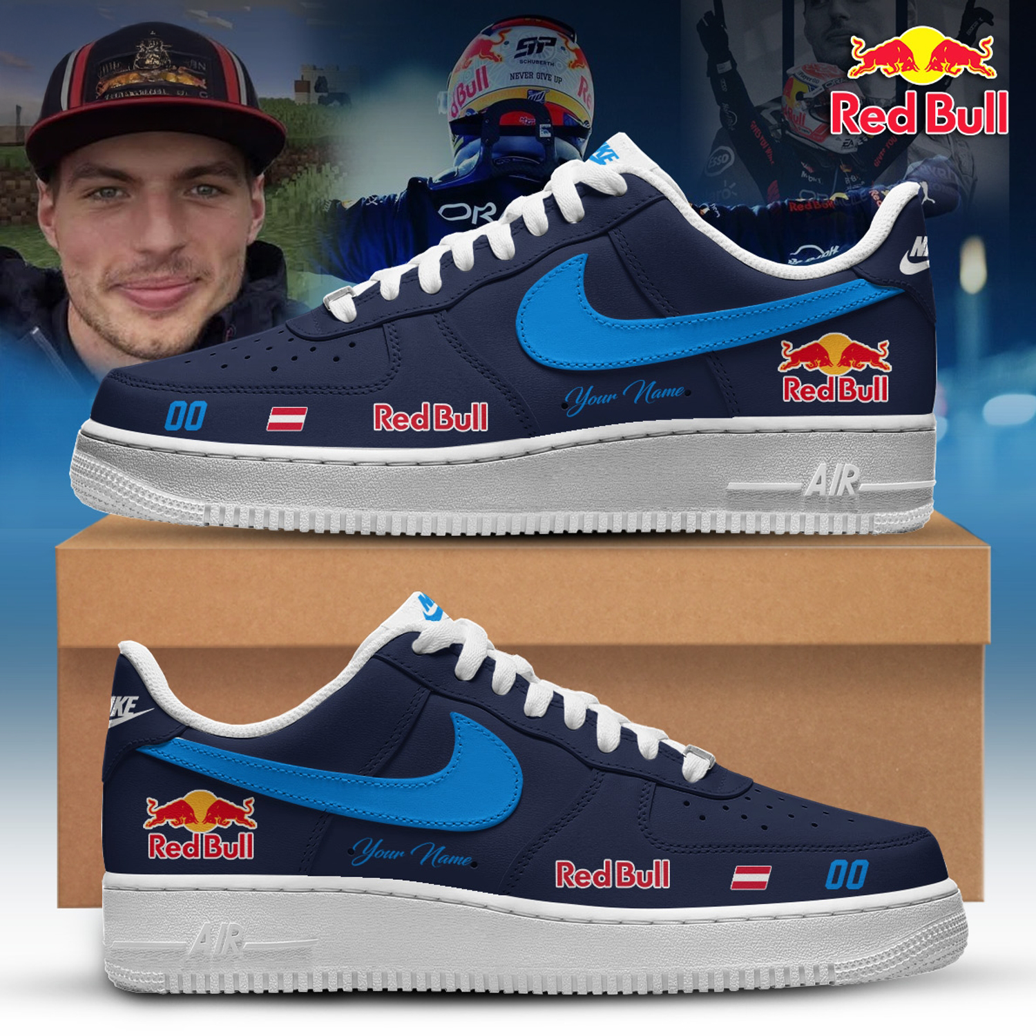 Official Formula One x Red Bull AF1 Custom Shoes