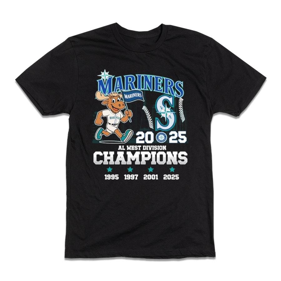Official Mariners 2025 AL West Division Champions Shirt