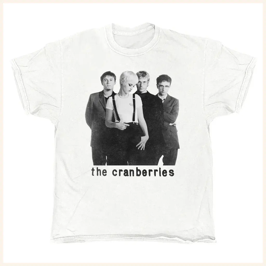 Official Merchandise Merch The Cranberries Black White Photo White Vintage TShirt