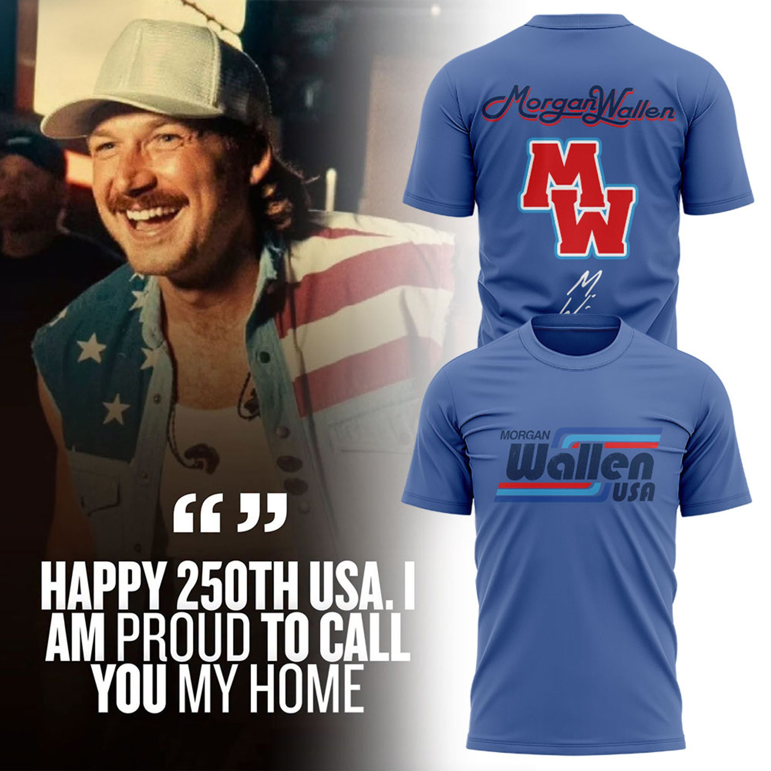 Official Morgan Wallen Independence Day 2026 Fan Tee