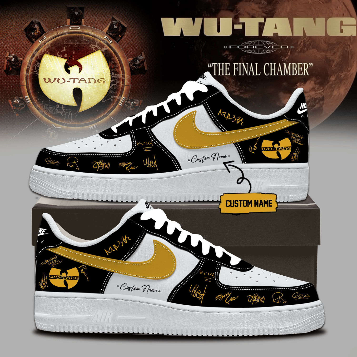 Official WuTang Clan The Final Chamber AF1 Shoes