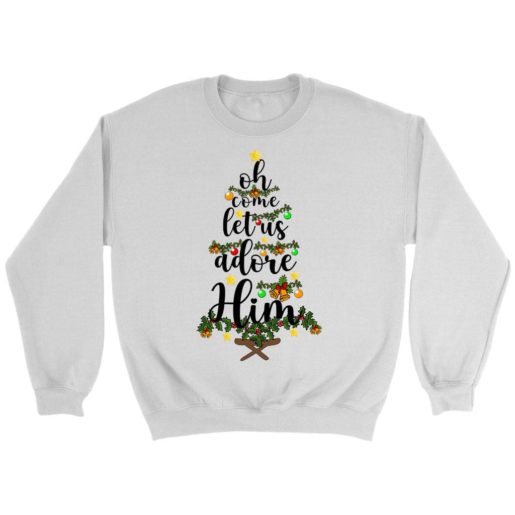 Oh Come Let Us Adore Him Christmas Sweatshirt
