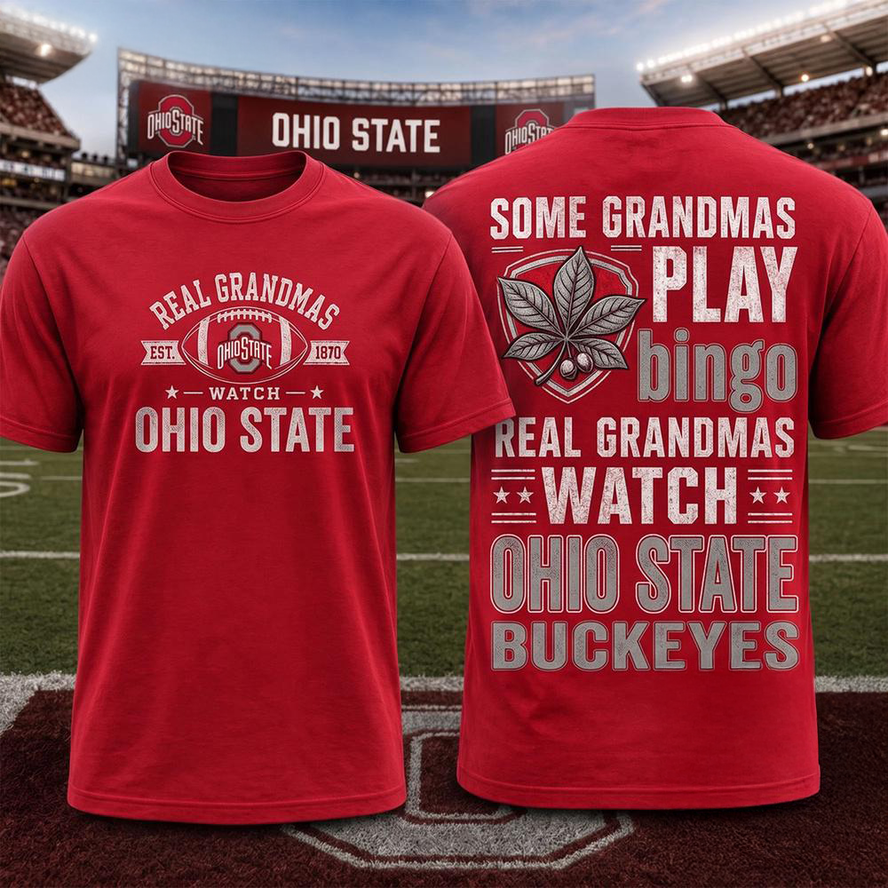 Ohio State Buckeyes NCAA Real Grandma Team Unisex 3D All Over Print Shirt