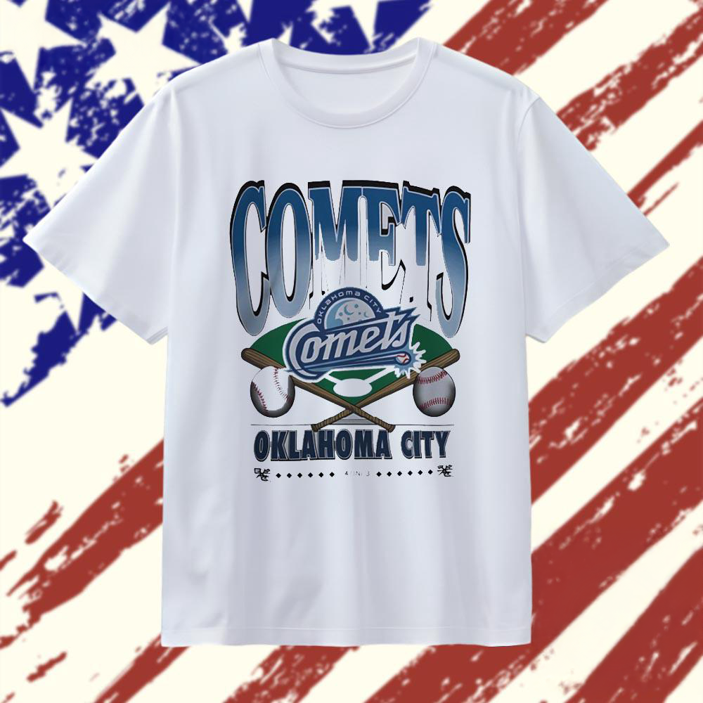 Oklahoma City Comets Baseball Retro Vintage Graphic T Shirt Sports Fan Wear