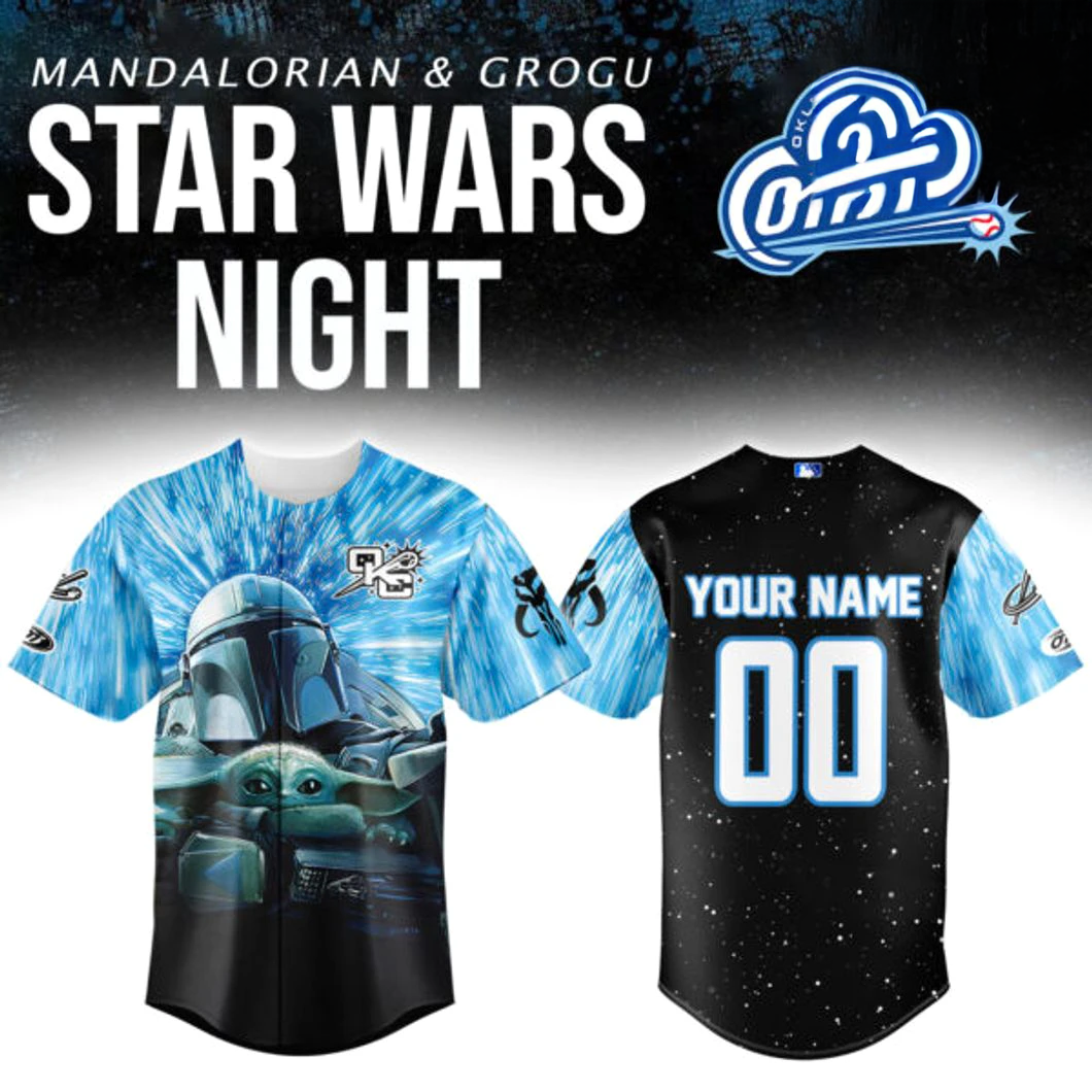 Oklahoma City Comets x Mandalorian Star Wars Night Baseball Jersey