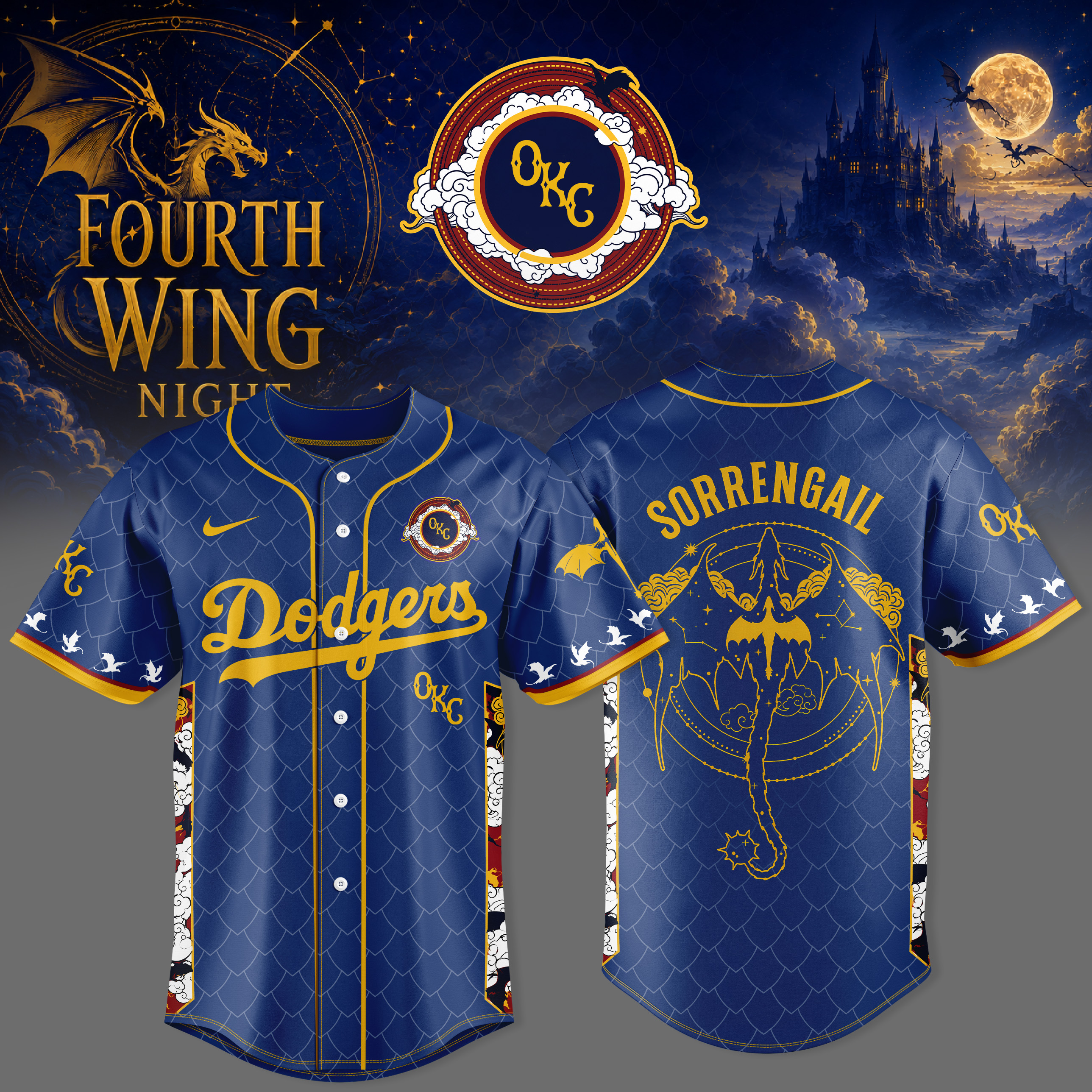 Oklahoma City Dodgers Fourth Wing Night 2026 Limited Baseball Jersey Gifts For Fans