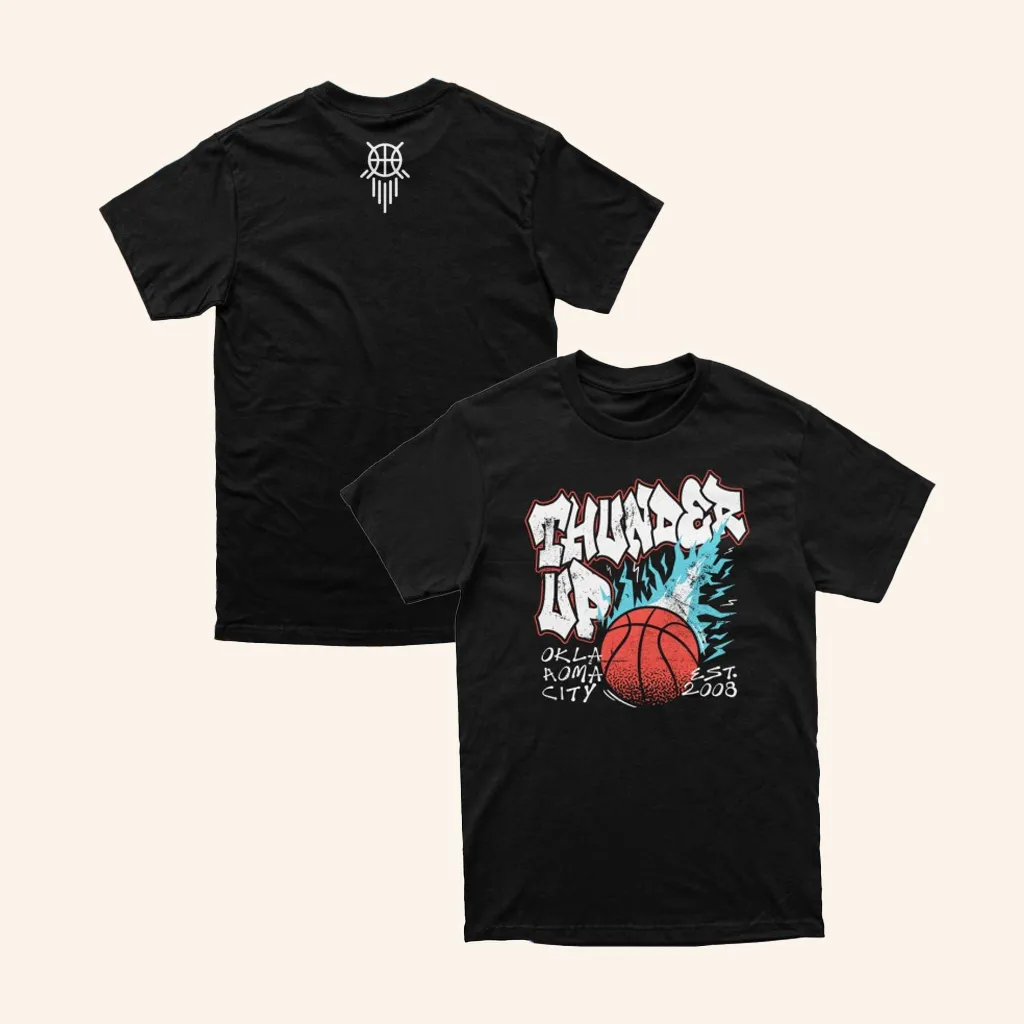 Oklahoma Shirt Company Merch Thunder Ball Z Black TShirt Gift For Basketball Lover