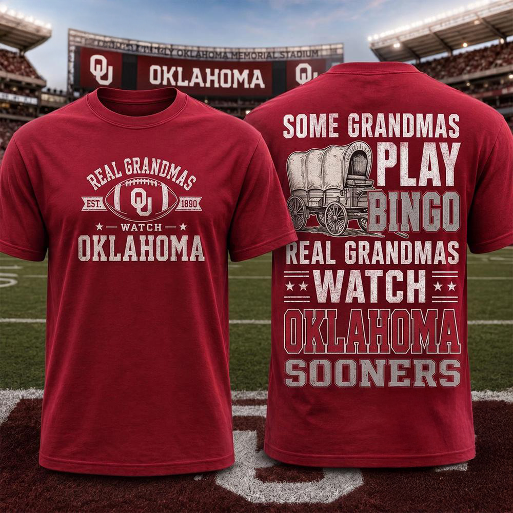 Oklahoma Sooners NCAA Real Grandma Team Unisex 3D All Over Print Shirt