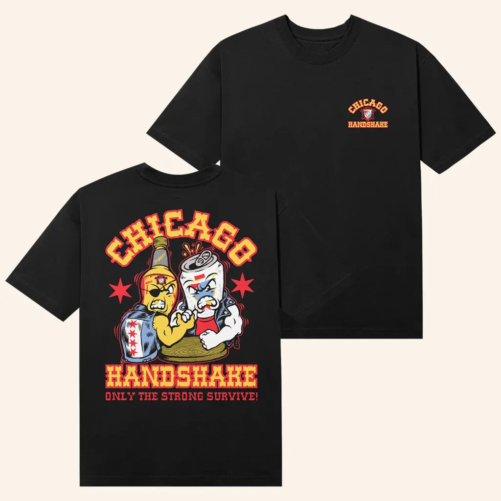 Old Style Beer Merch Chicago Handshake TShirt Gifts For Besties