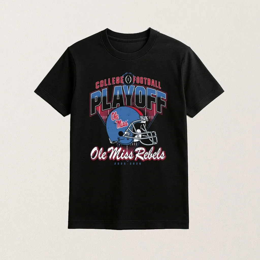 Ole Miss College Football Playoff Rebels Helmet Shirt 2025 2026