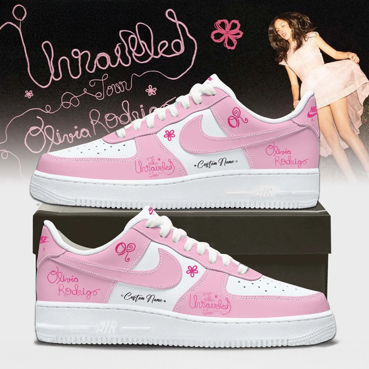 Olivia Rodrigo The Unraveled Tour Bespoke Sneakers Fan Collection