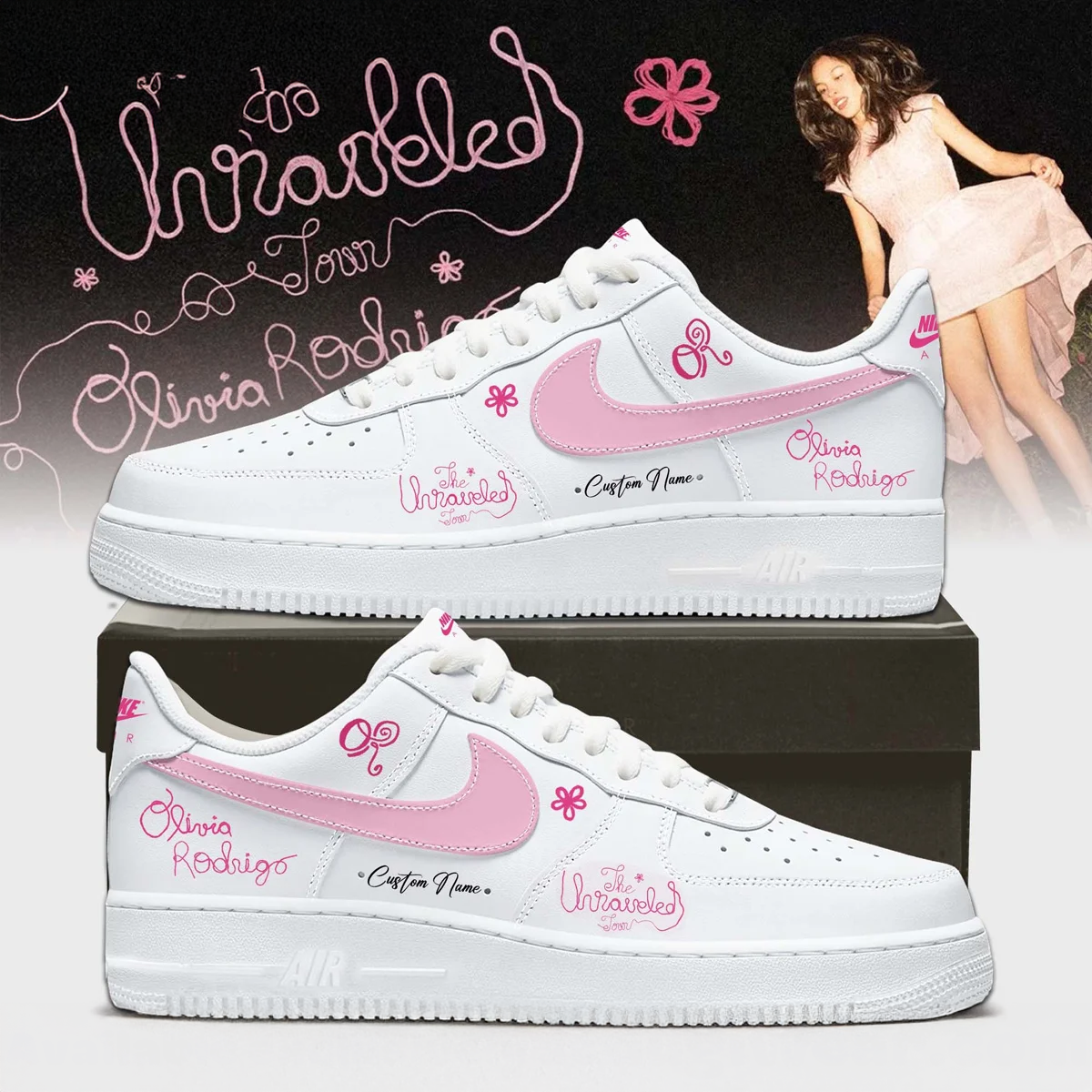 Olivia Rodrigo The Unraveled Tour Custom Collector Sneakers Edition