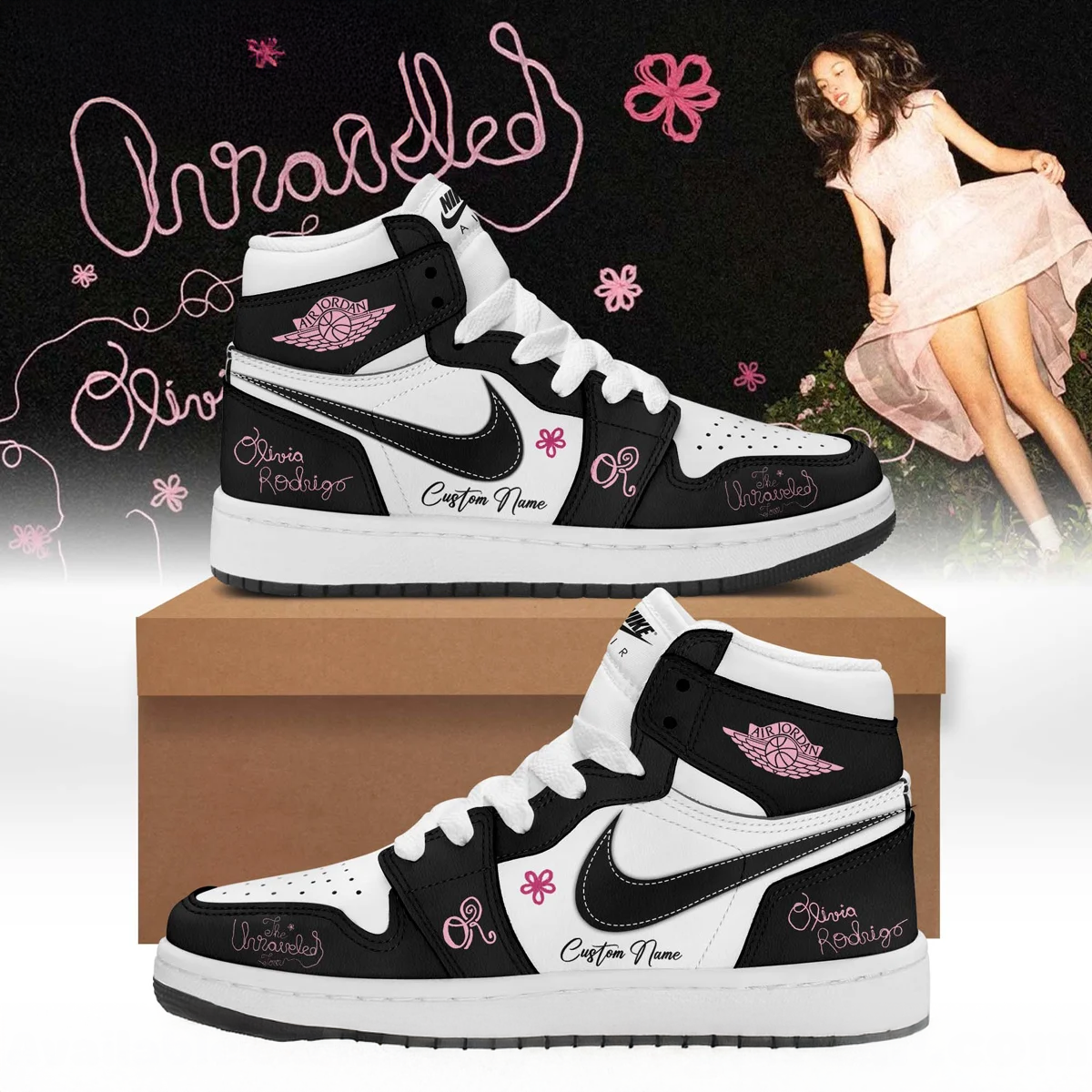 Olivia Rodrigo The Unraveled Tour Premium Fan Sneakers Design Nine