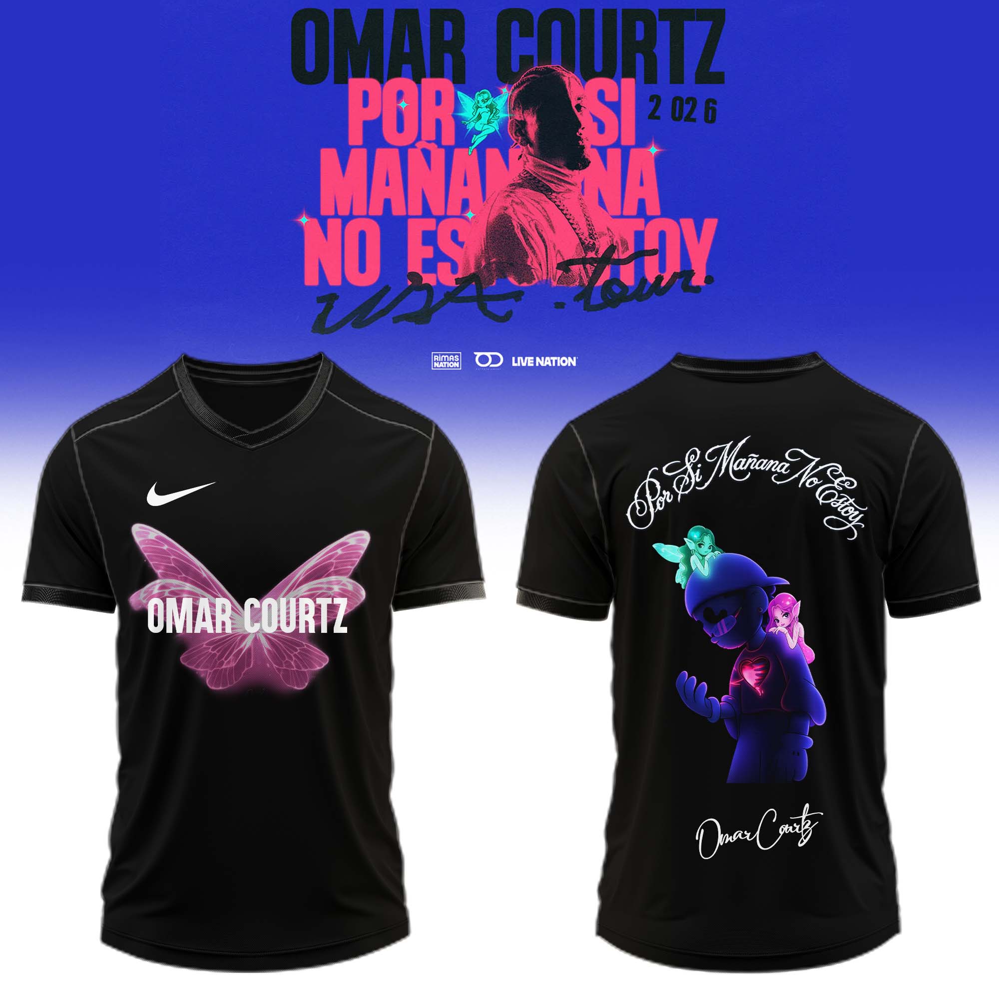 Omar Courtz Por Si MaÃ±ana No Estoy World Tour 2026 Collector Signature Baseball Jersey