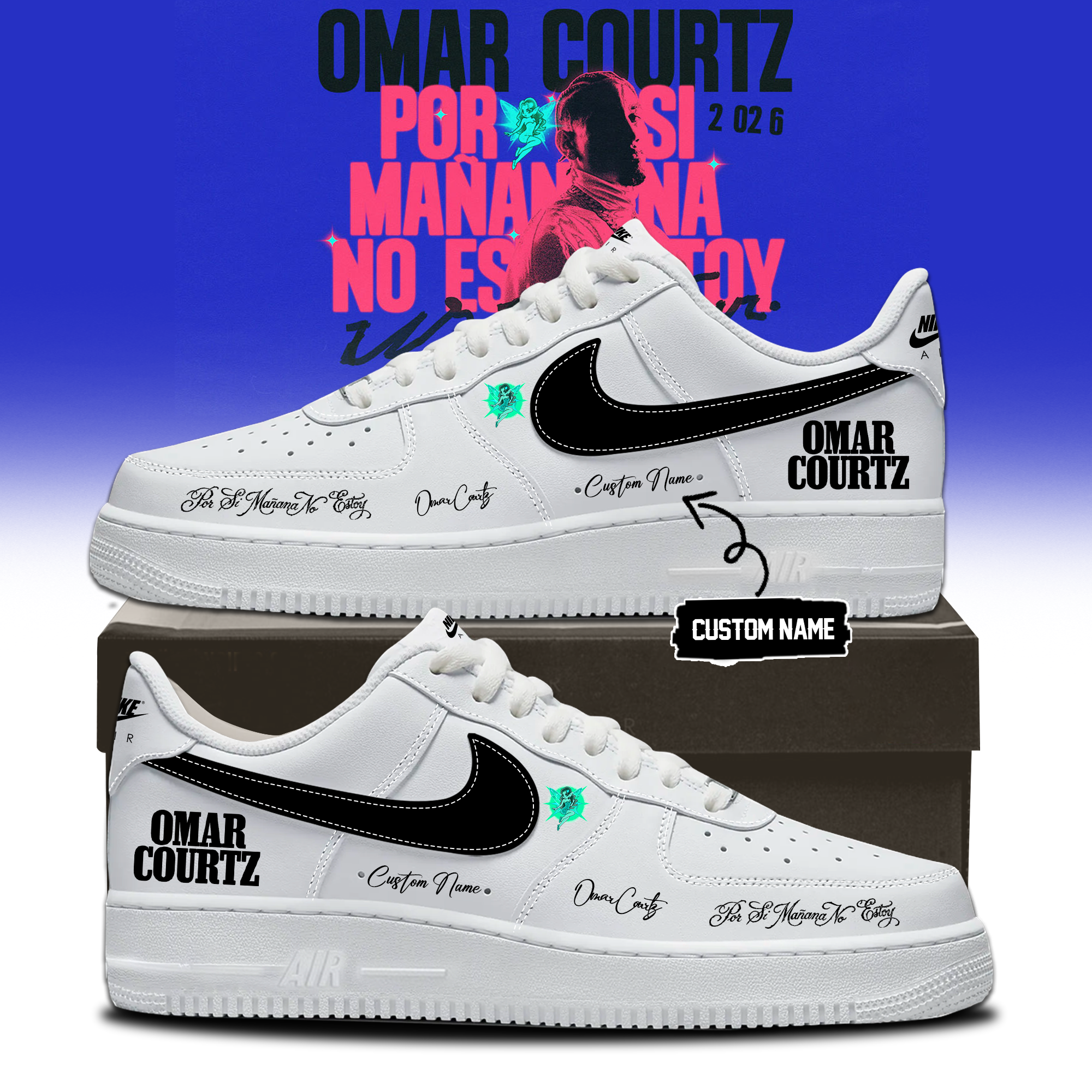 Omar Courtz Por Si MaÃ±ana No Estoy World Tour 2026 Exclusive Lifestyle Shoes