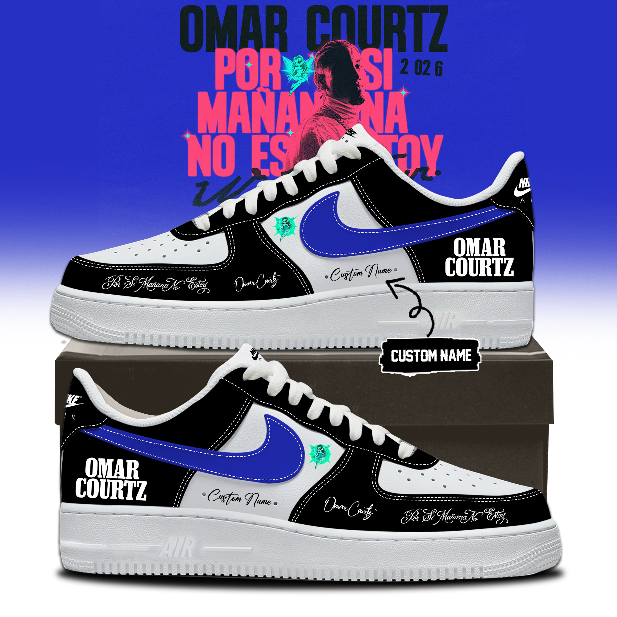 Omar Courtz Por Si MaÃ±ana No Estoy World Tour 2026 Premium Casual Shoes