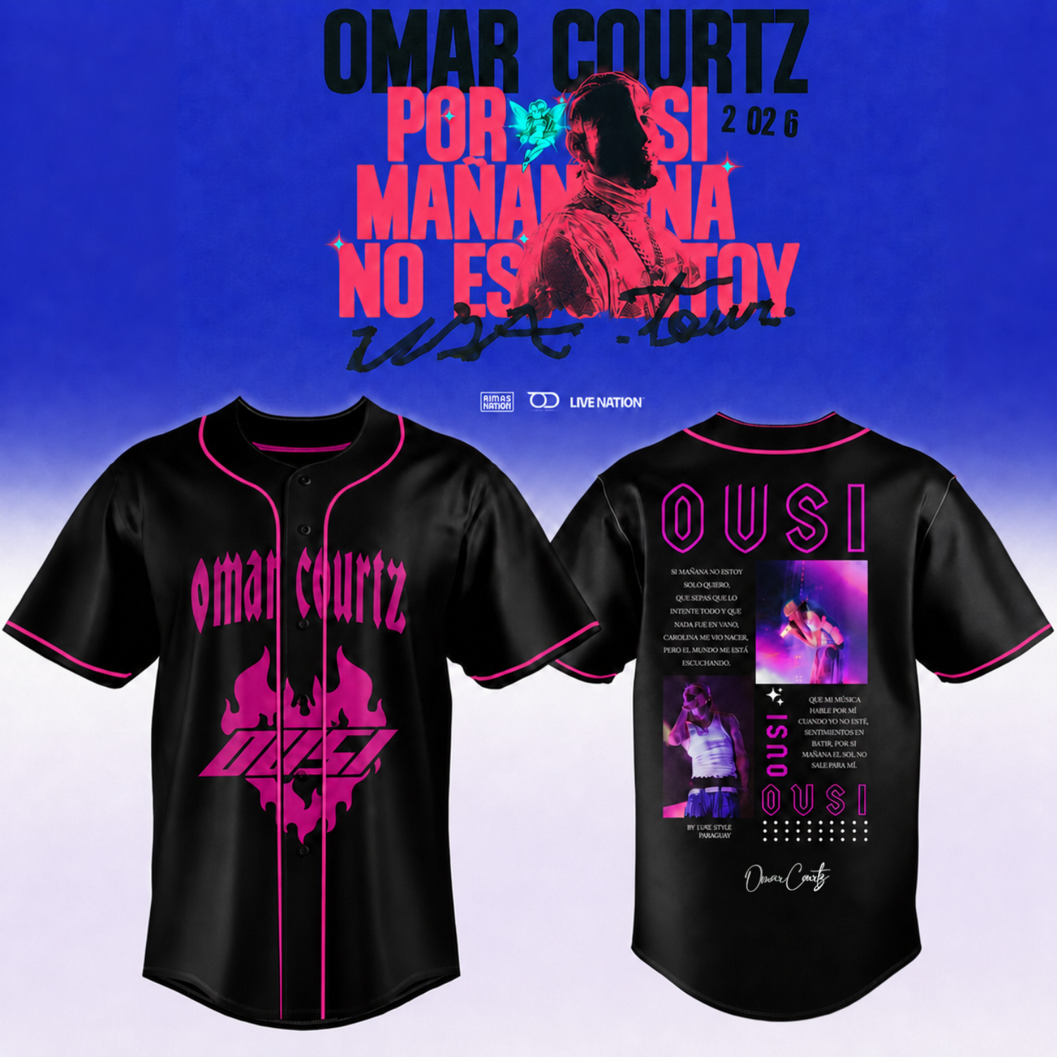 Omar Courtz Por Si Manana No Estoy World Tour 2026 Collector Jersey