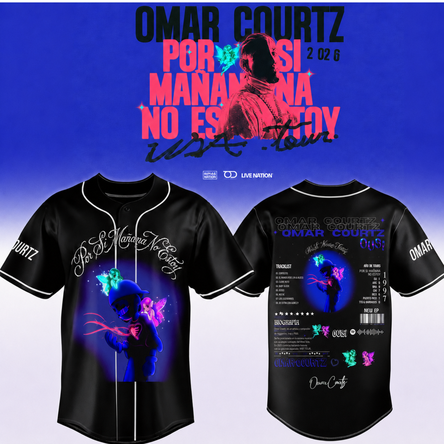 Omar Courtz Por Si Manana No Estoy World Tour 2026 Premium Jersey