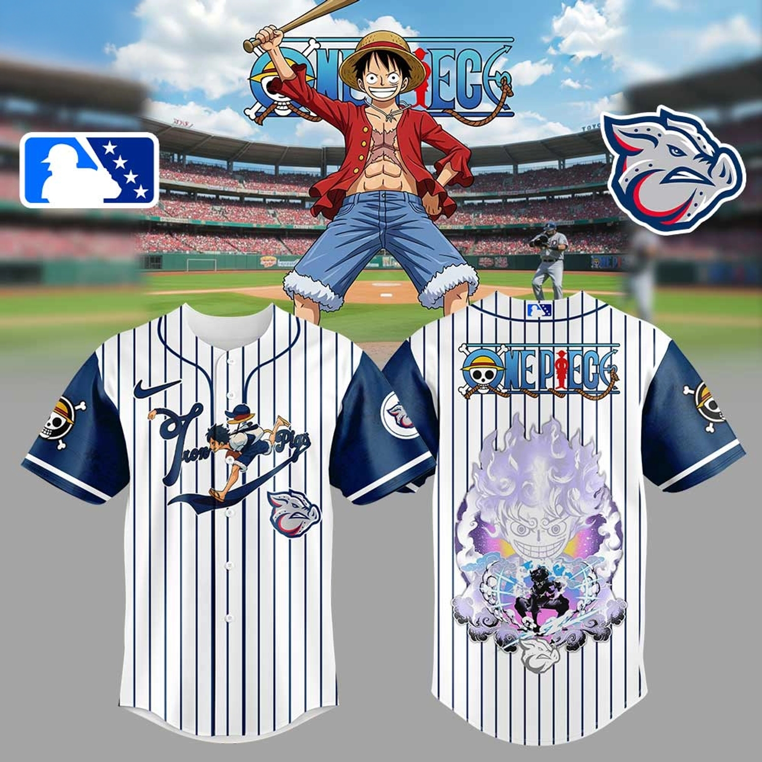 One Piece Straw Hat Luffy Gear 5 Limited Edition Baseball Jersey