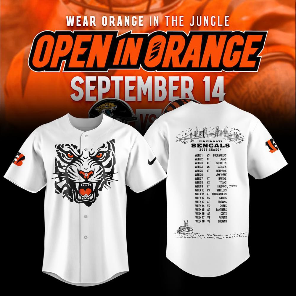 Open In Orange Cincinnati Bengals 2026 Schedule Baseball Jersey Football Season Fan Gift 1 - Unicasport Open In Orange Cincinnati Bengals 2026 Schedule Baseball Jersey Football Season Fan Gift