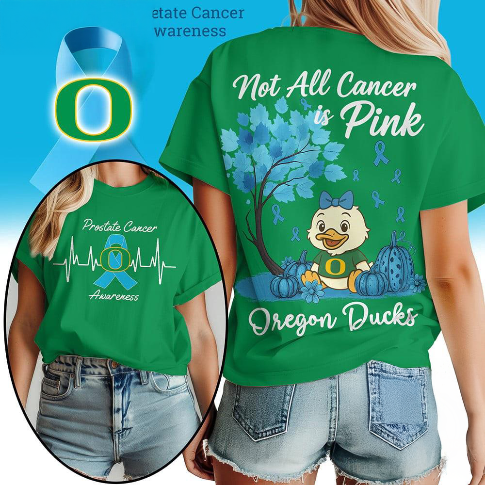 Oregon Ducks 2025 NCAA Prostate Cancer Awareness Unisex 3D Shirt