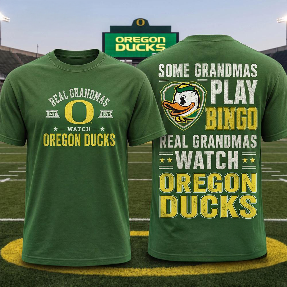 Oregon Ducks NCAA Real Grandma Team Unisex 3D All Over Print Shirt
