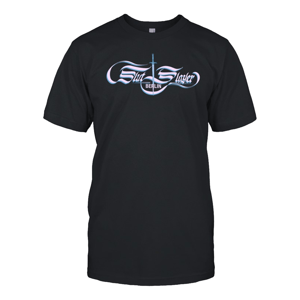 Overcompensating Merch Slut Slayer Berlin Sword TShirt Top 10 Fathers Day Gifts