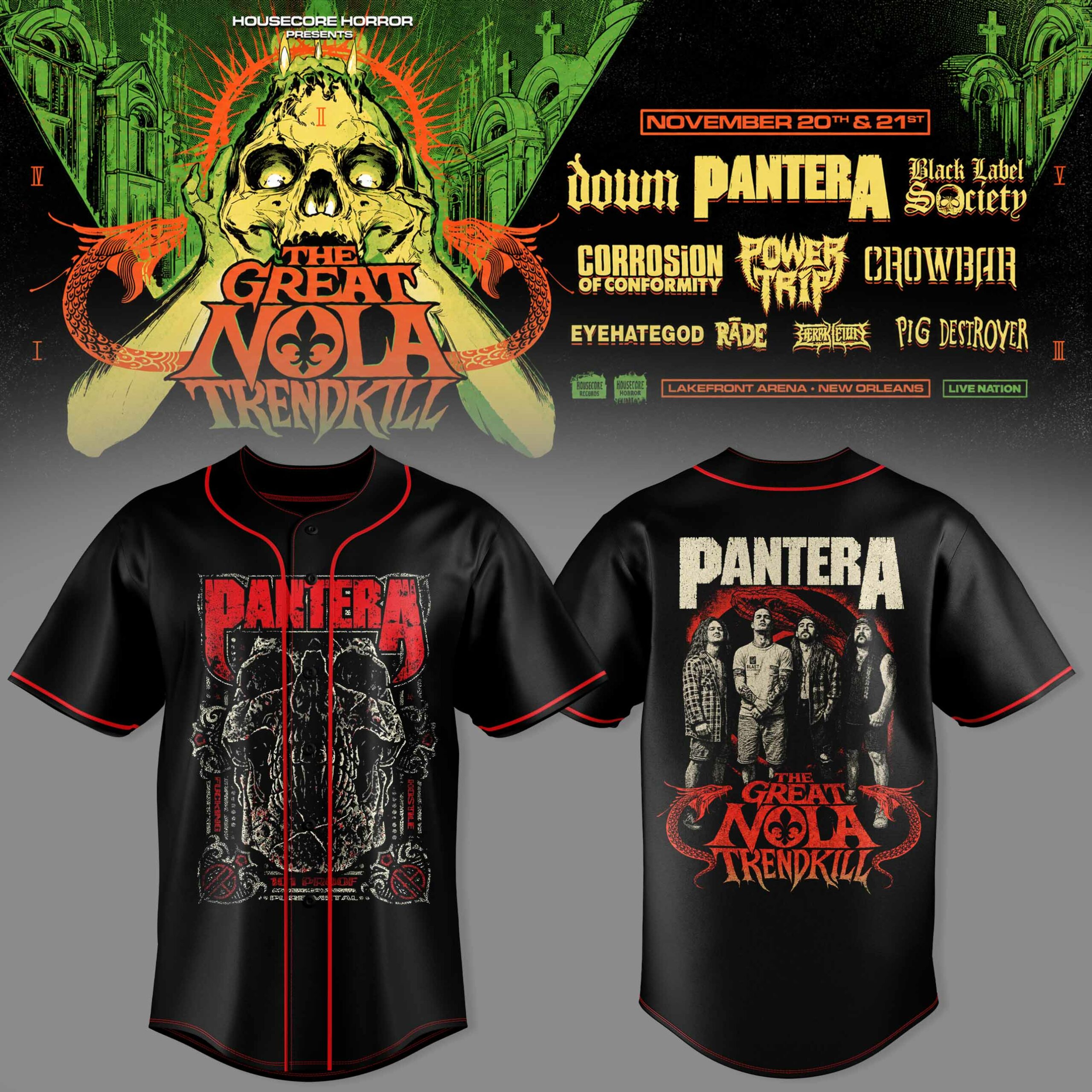 PANTERA THE GREAT NOLA TRENDRKILL JERSEY Custom Design 2 - Unicasport PANTERA THE GREAT NOLA TRENDRKILL JERSEY Custom Design