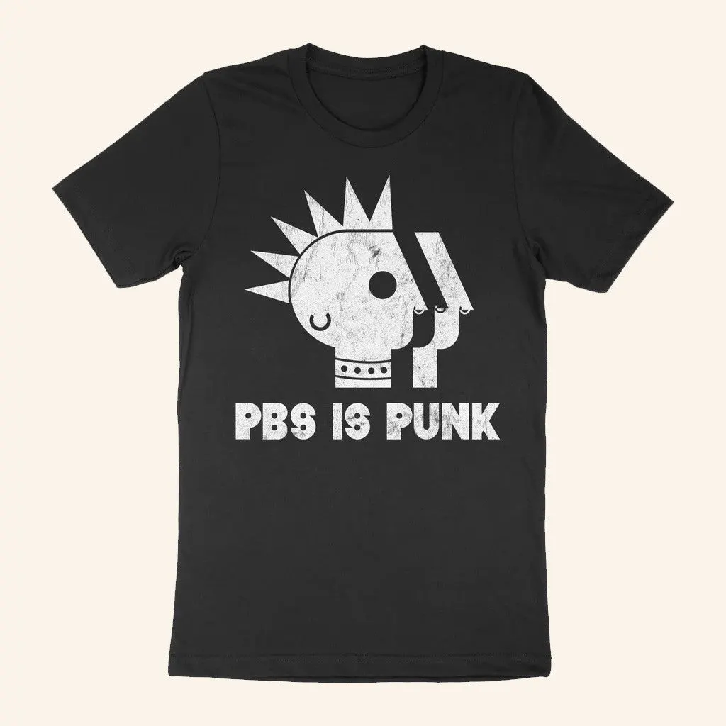 PBS Merch PBS Is Punk Distressed TShirt Best Gifts For Him