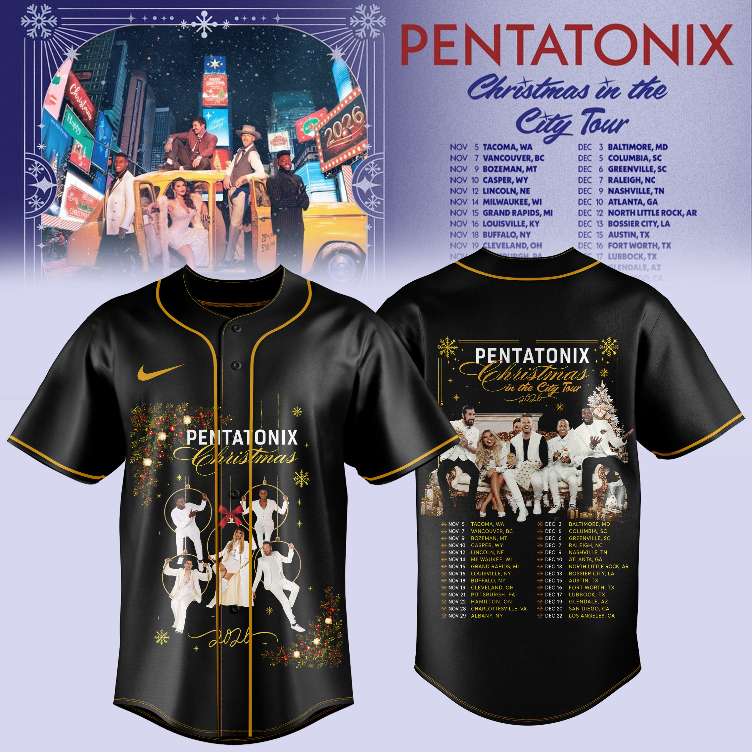 PENTATONIX CHRISTMAS IN THE CITY COLLECTION JERSEY 1 - Unicasport PENTATONIX CHRISTMAS IN THE CITY COLLECTION JERSEY