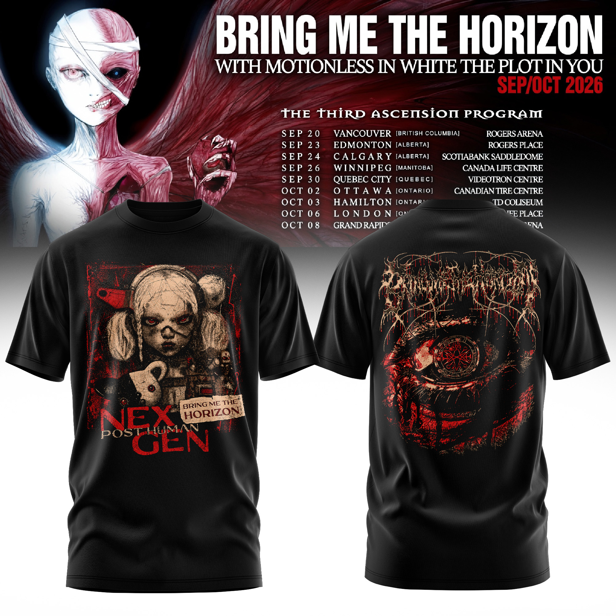 POST HUMAN NEX GEN Third Ascension Program Tour 2026 Collector Graphic Tee