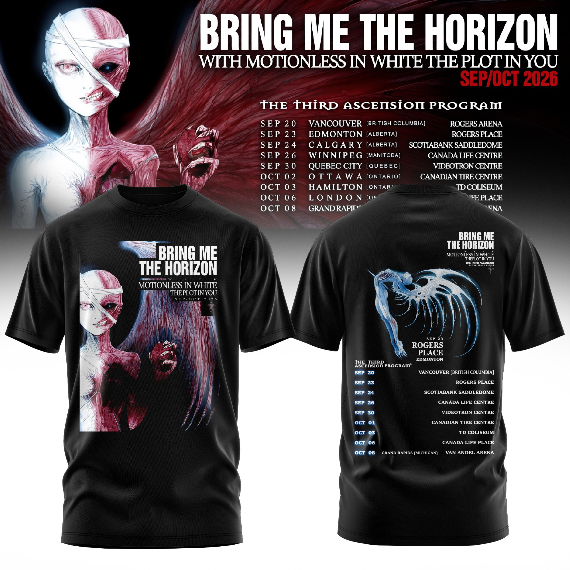 POST HUMAN NEX GEN Third Ascension Program Tour 2026 Exclusive Fan Graphic Tee