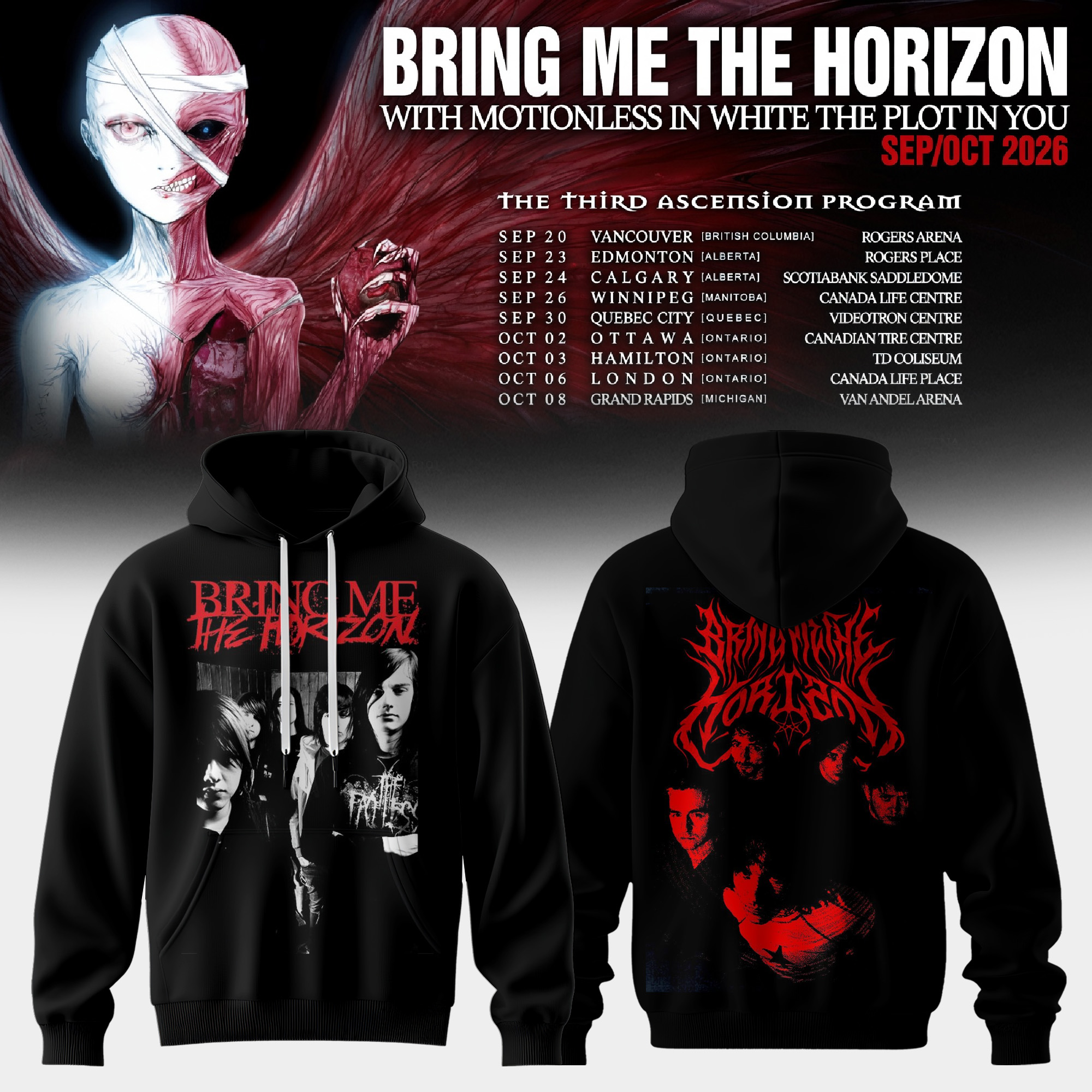 POST HUMAN NEX GEN Third Ascension Program Tour 2026 Official Fan Hoodie