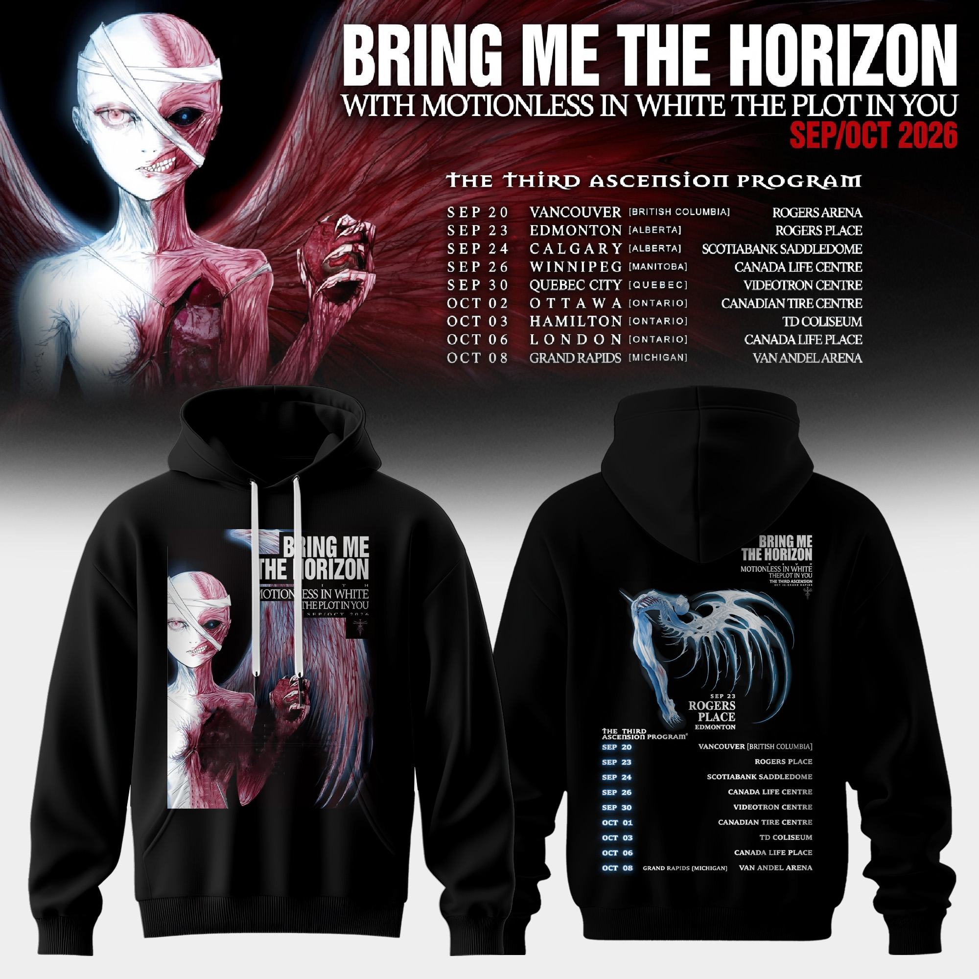 POST HUMAN NEX GEN Third Ascension Program Tour 2026 Official Hoodie