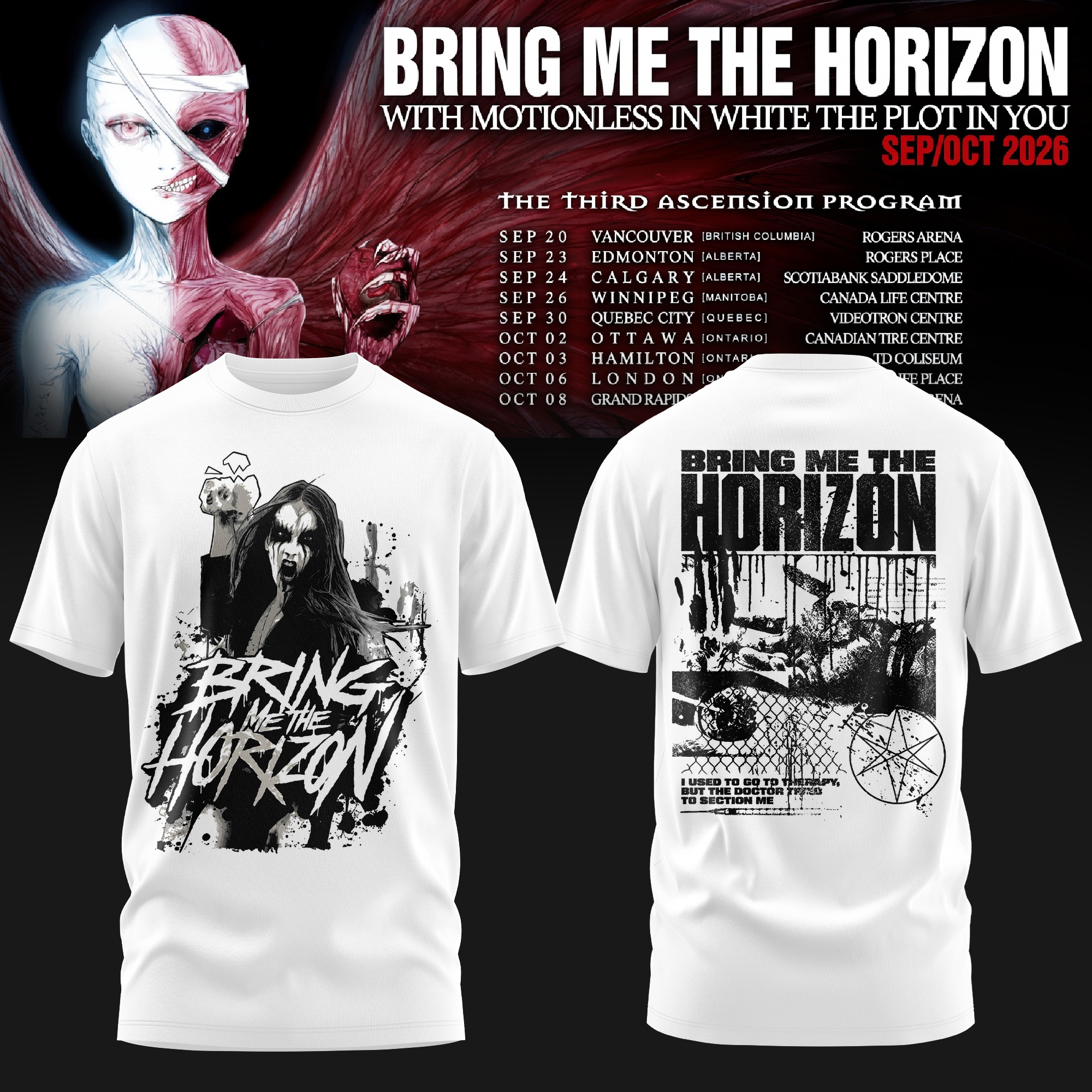 POST HUMAN NEX GEN Third Ascension Program Tour 2026 Official Tour Tee